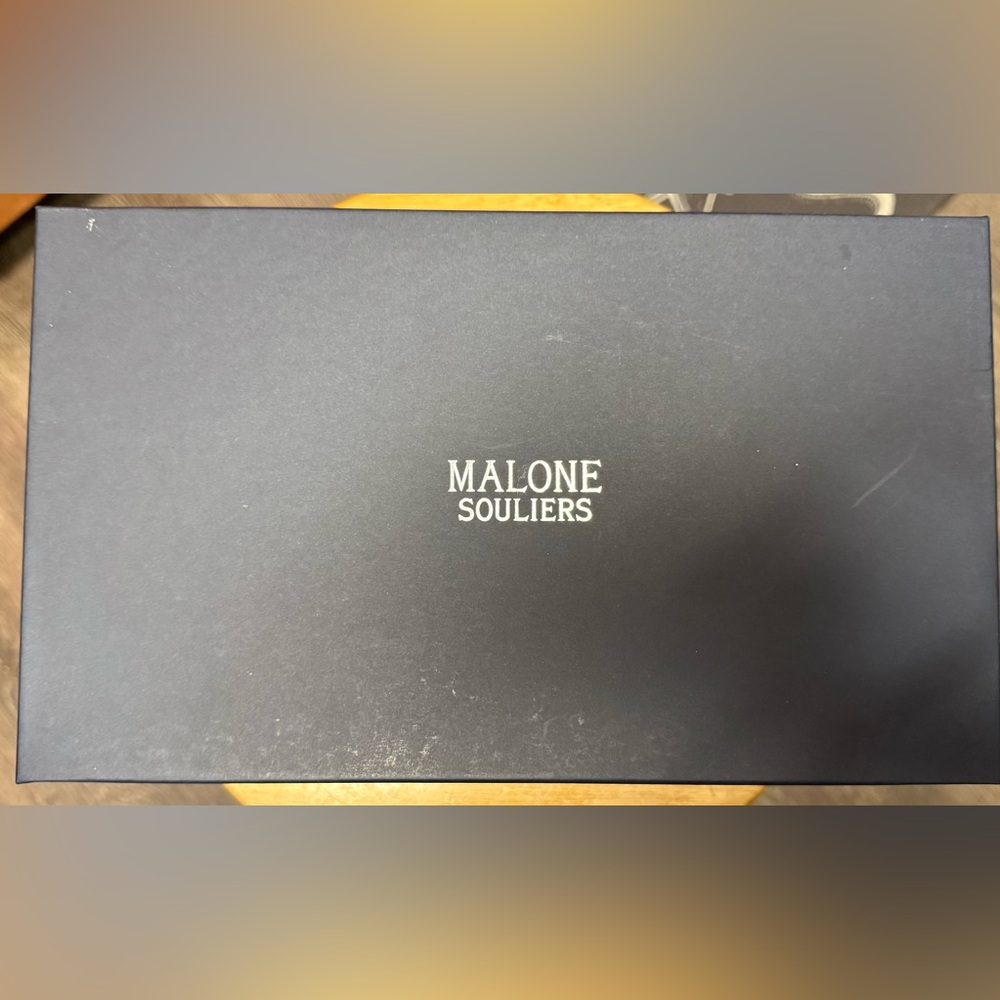 Malone Souliers Navy Blue Shoe Box